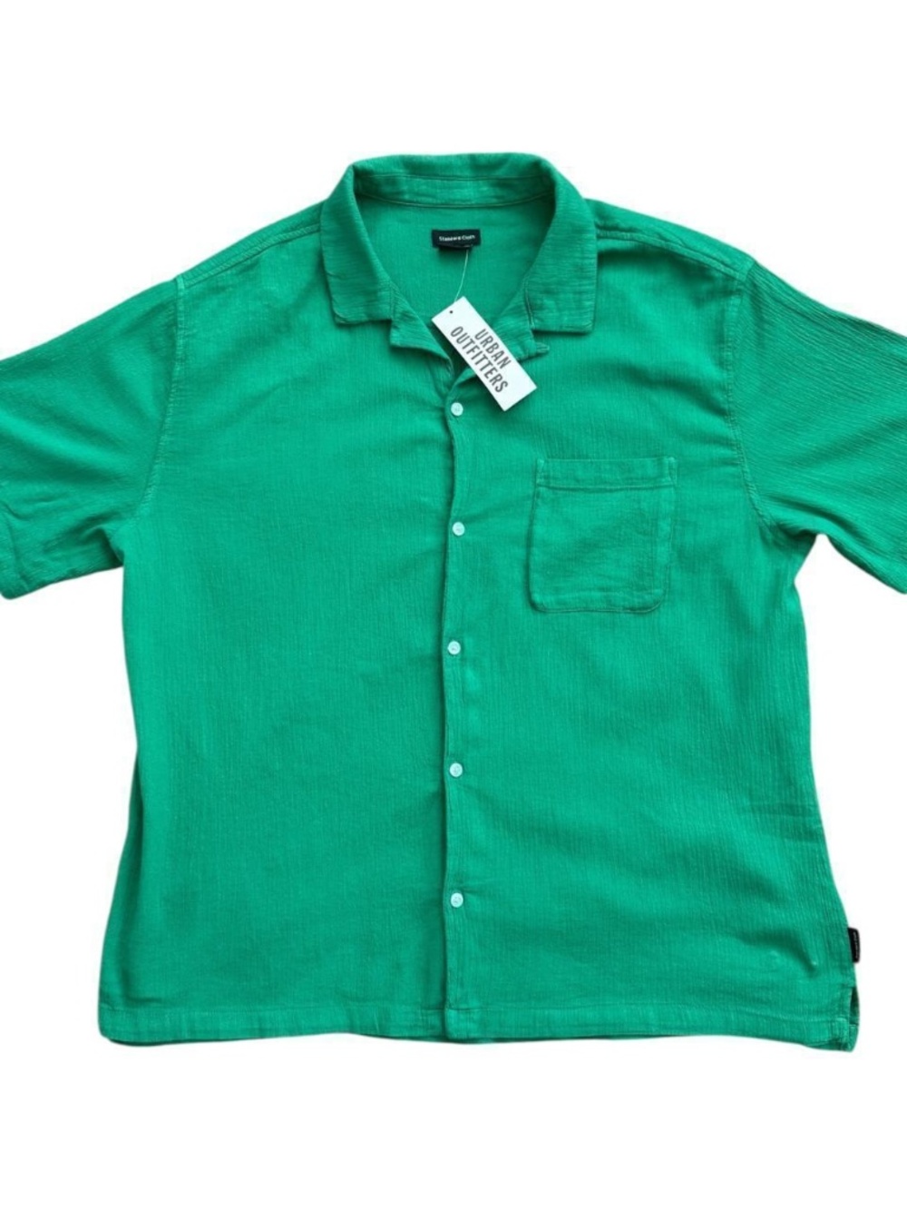 NWT Urban Outfitters Standard Cloth Cuban Collar Summer Button Up